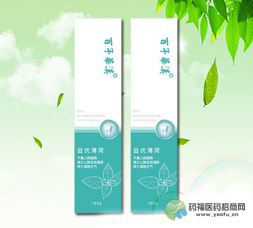 百年華漢美白清新牙膏（茉莉香）